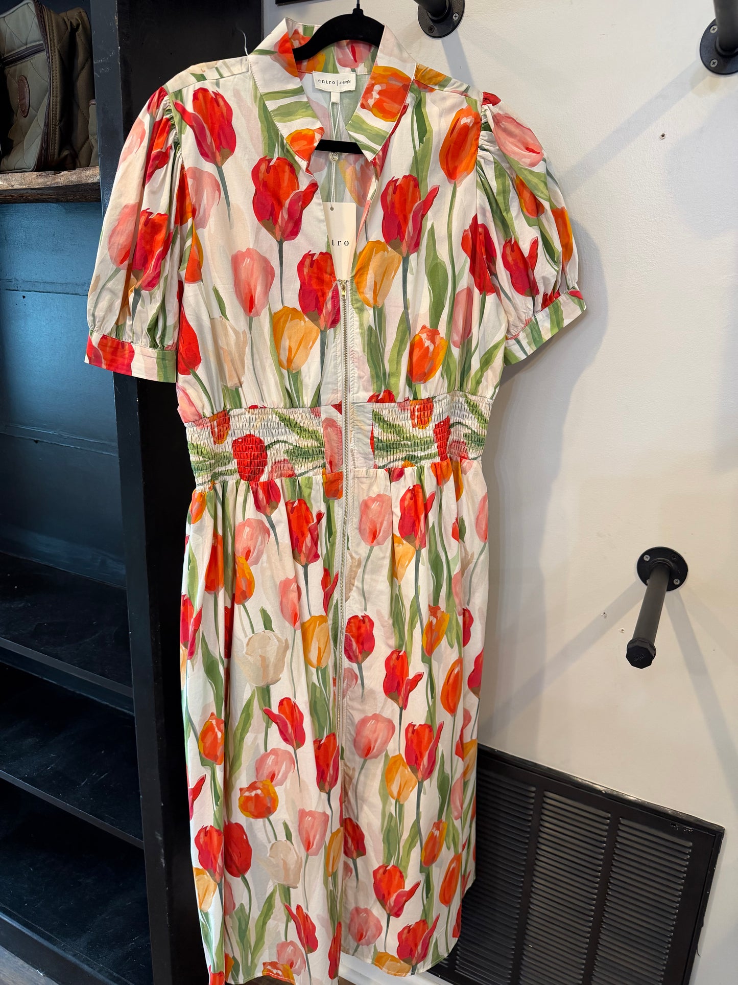 Plus Cream Tulip Maxi Dress