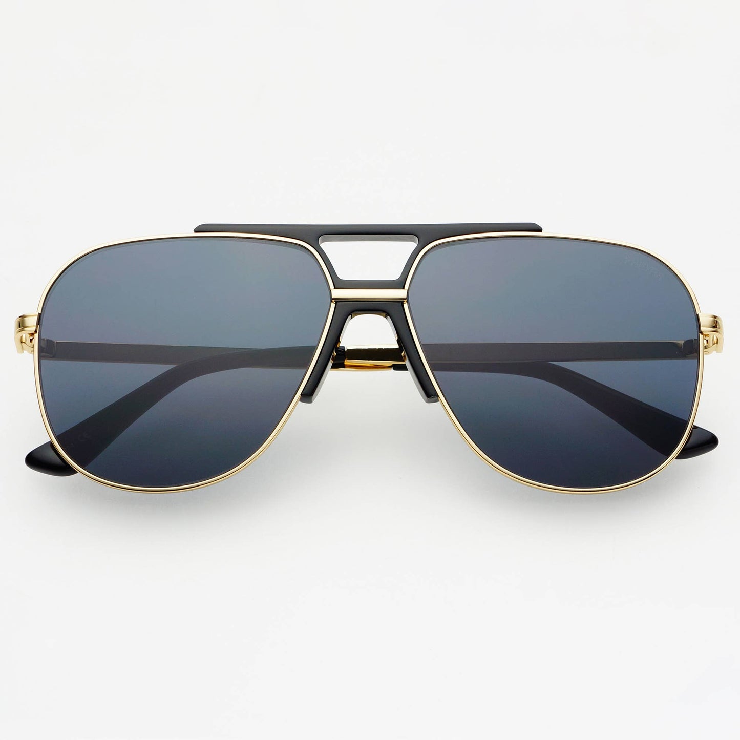 Logan ( NEW ) Acetate Aviator Unisex Sunglasses: Black / Gray