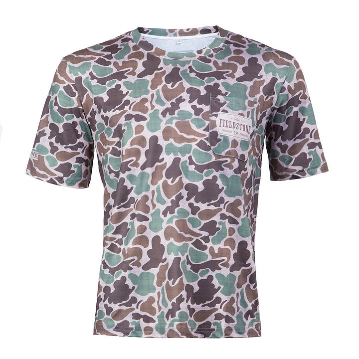 Dry Fit Pocketed Short Sleeve Camo
