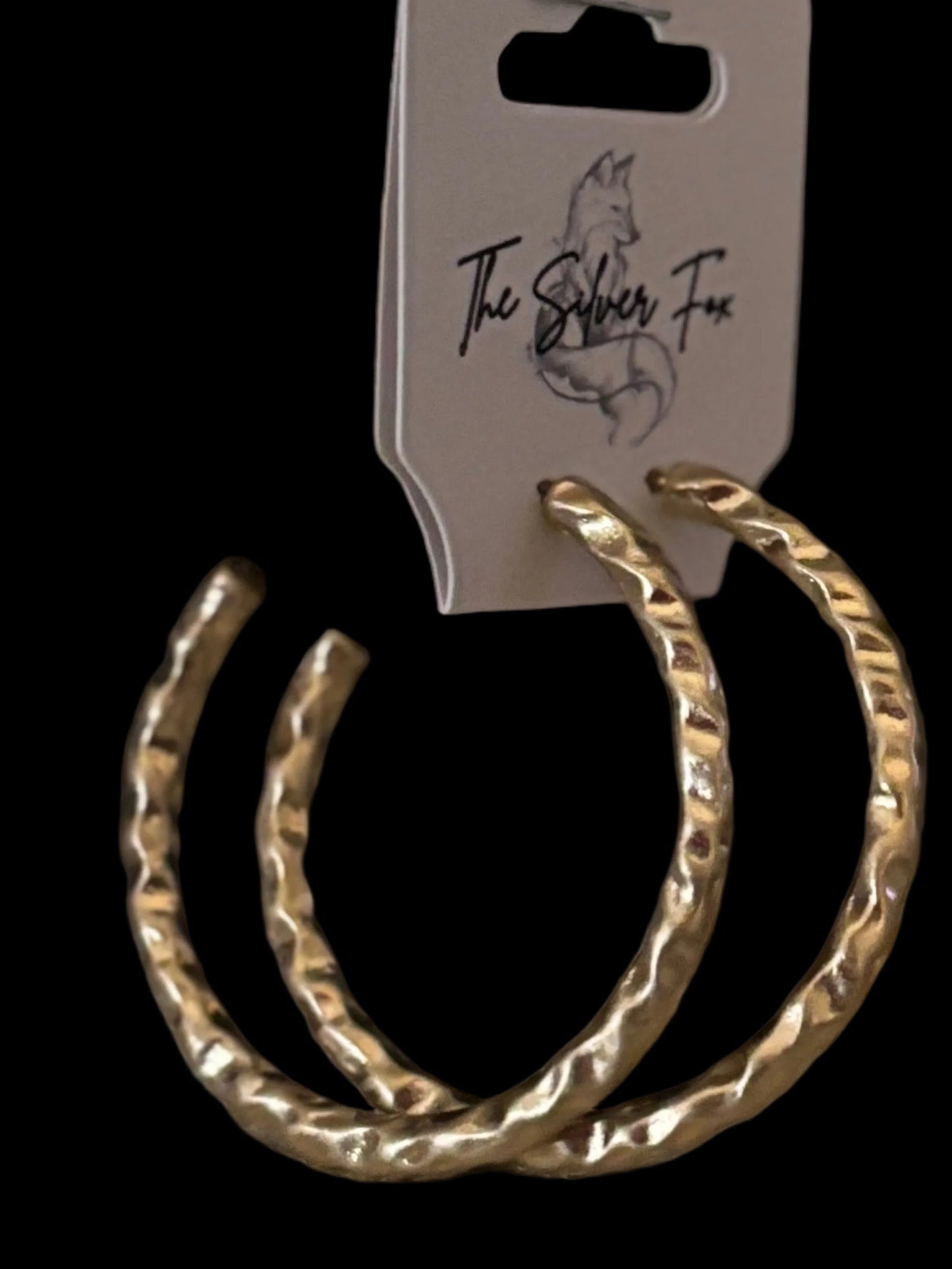 Gold Textured Hoop Earrings
