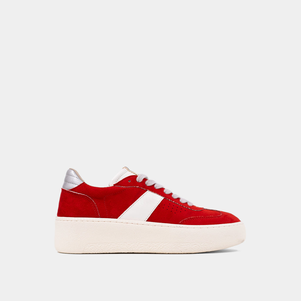 Stacey Red Suede Sneaker