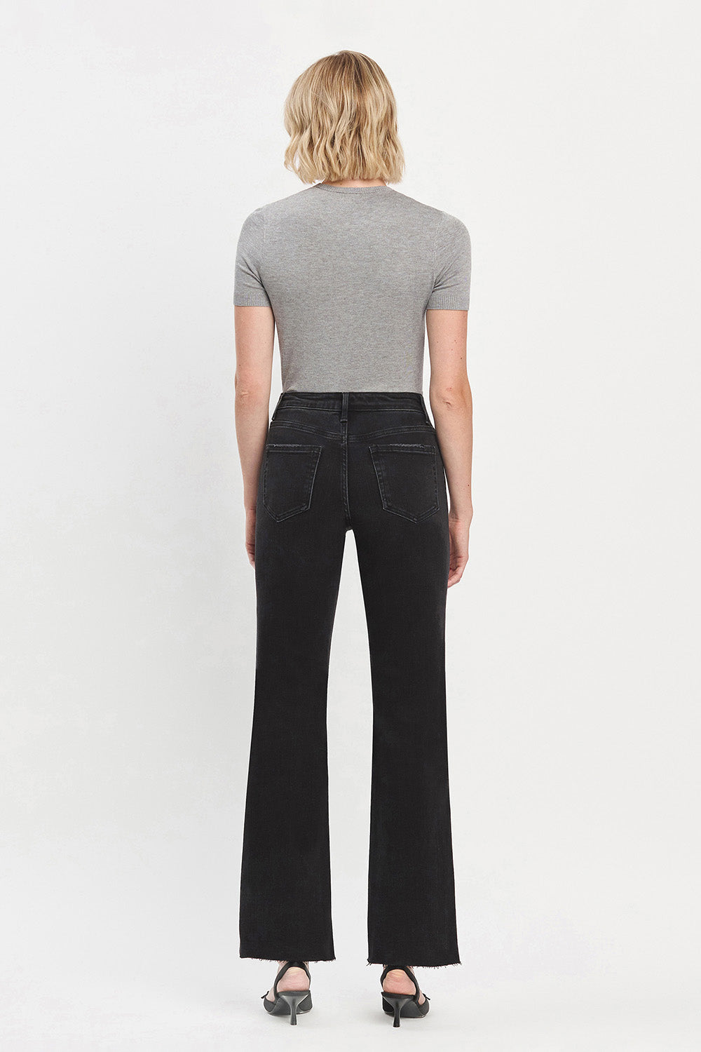 High Rise Slim Wide Jeans