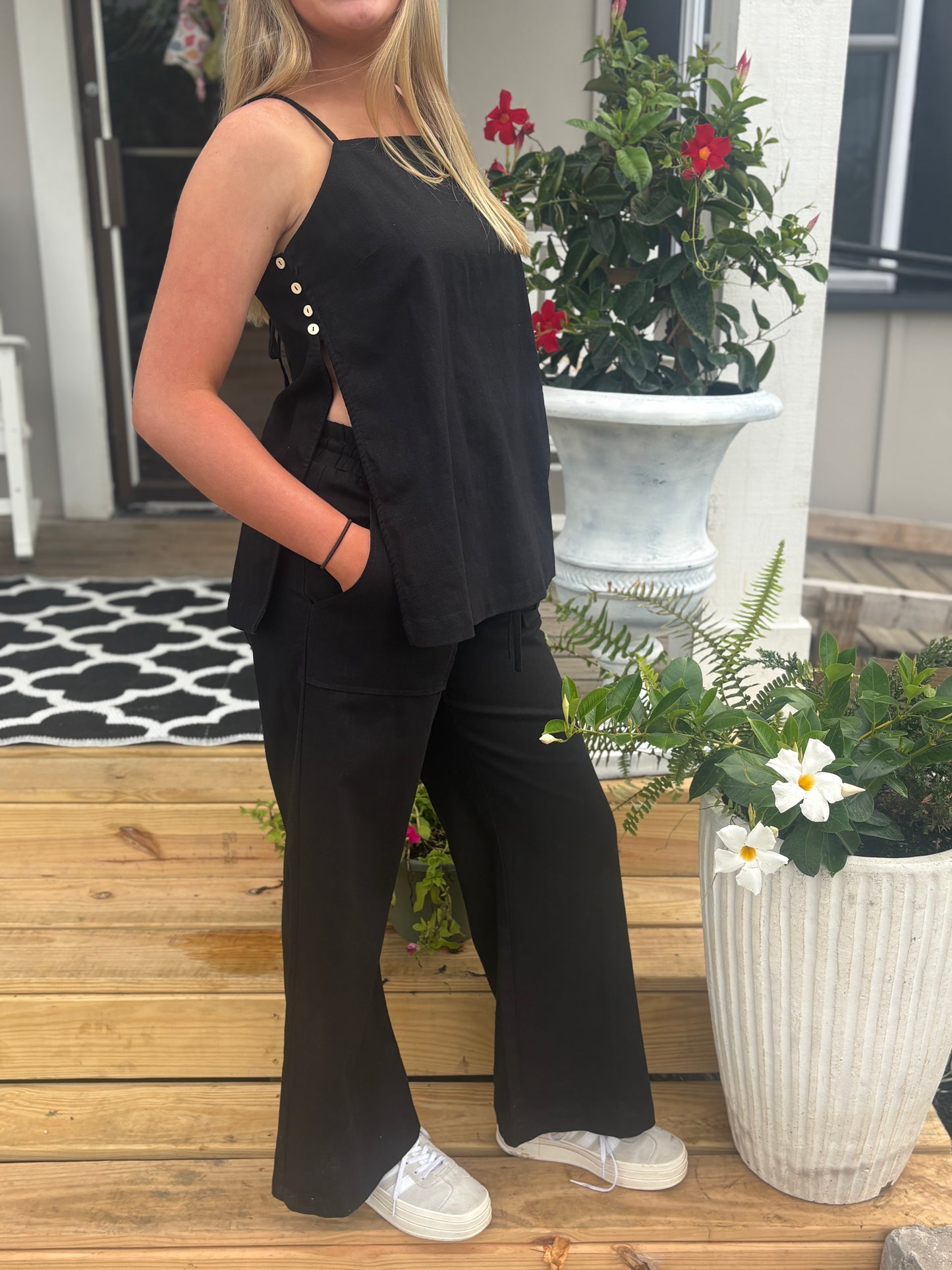 Illa Illa Black Linen pants set