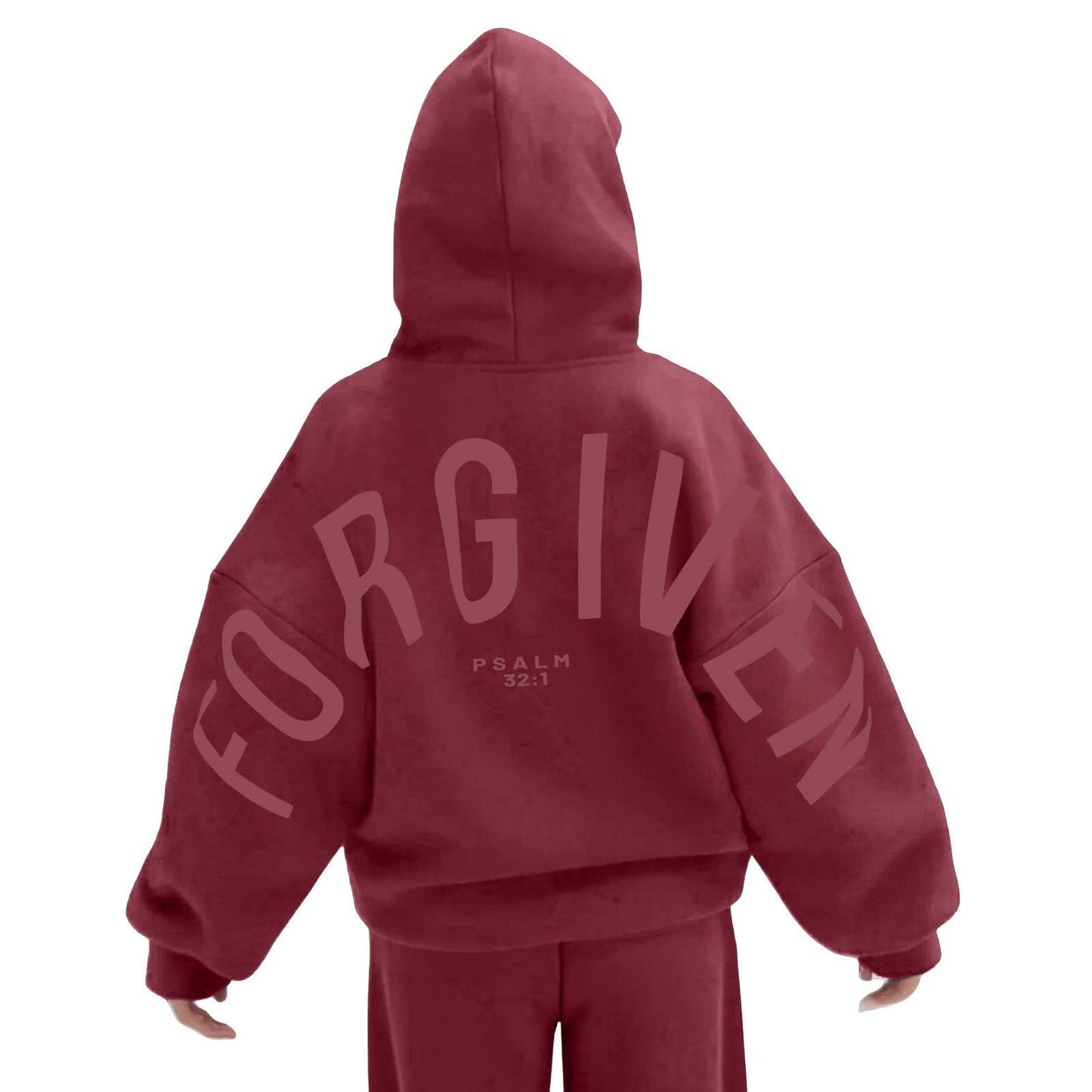 Athleisure Forgiven Letter Print Hooded Sweatshirt