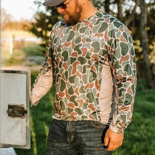 Roost Dry-Fit Pocketed Long Sleeve Tee