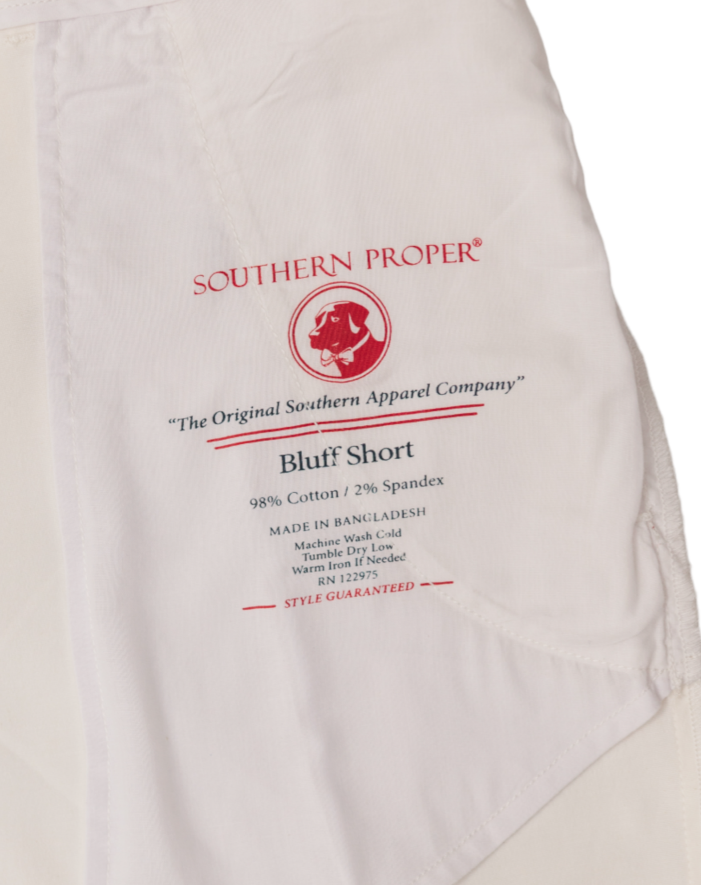 Bluff Short: White: 33