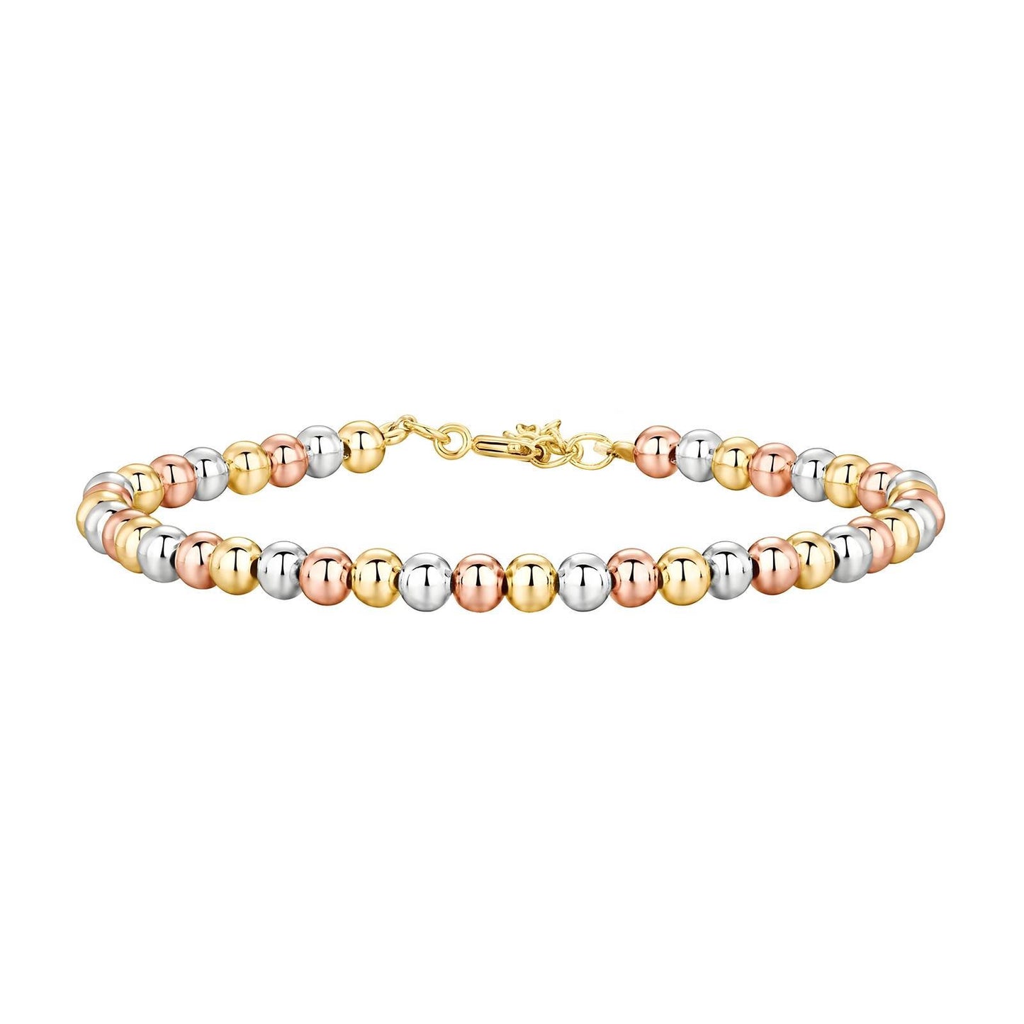 Colorful Beaded Bracelet 18K Gold Plated Steel