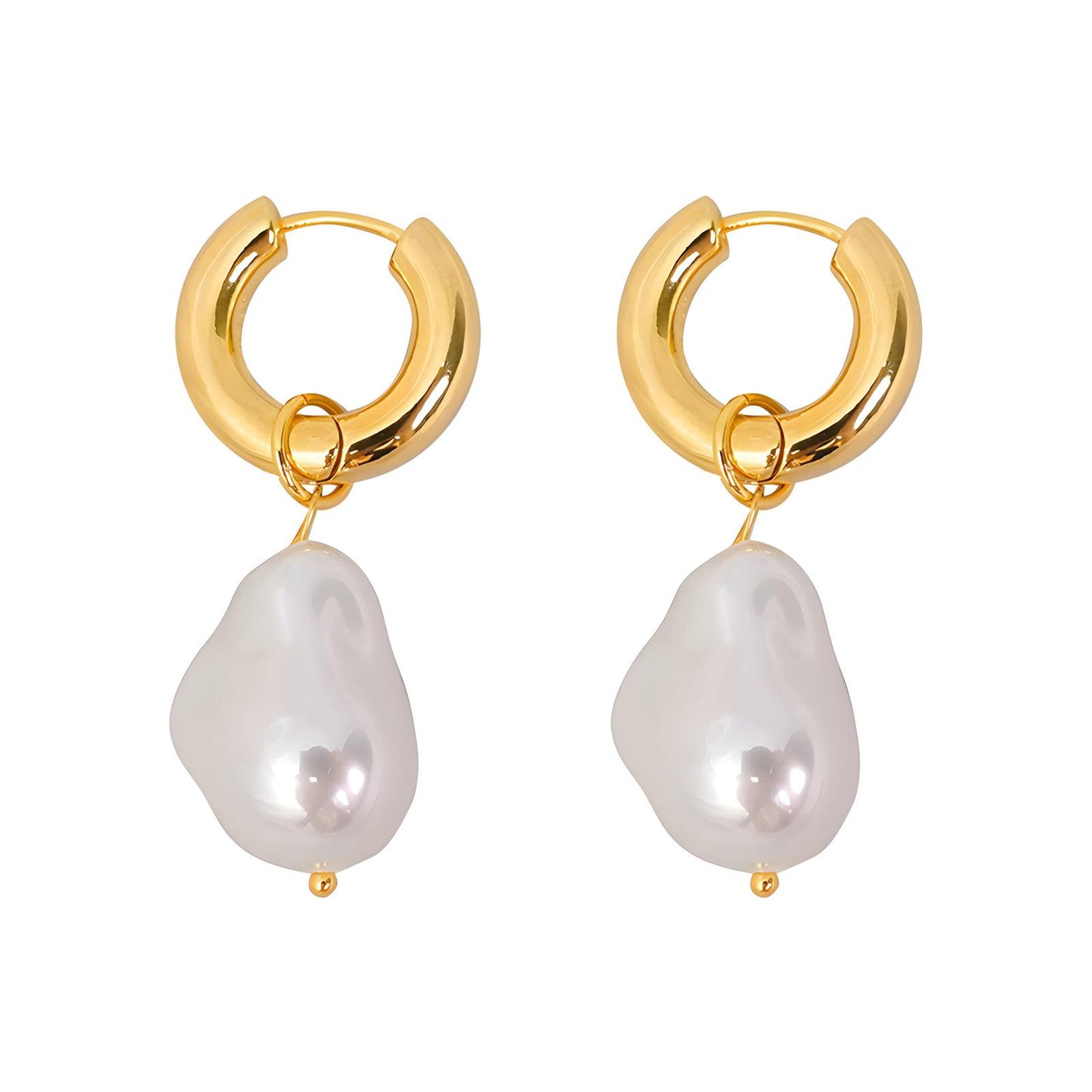 Pearl Paradise Earrings 18K Gold Plated Steel