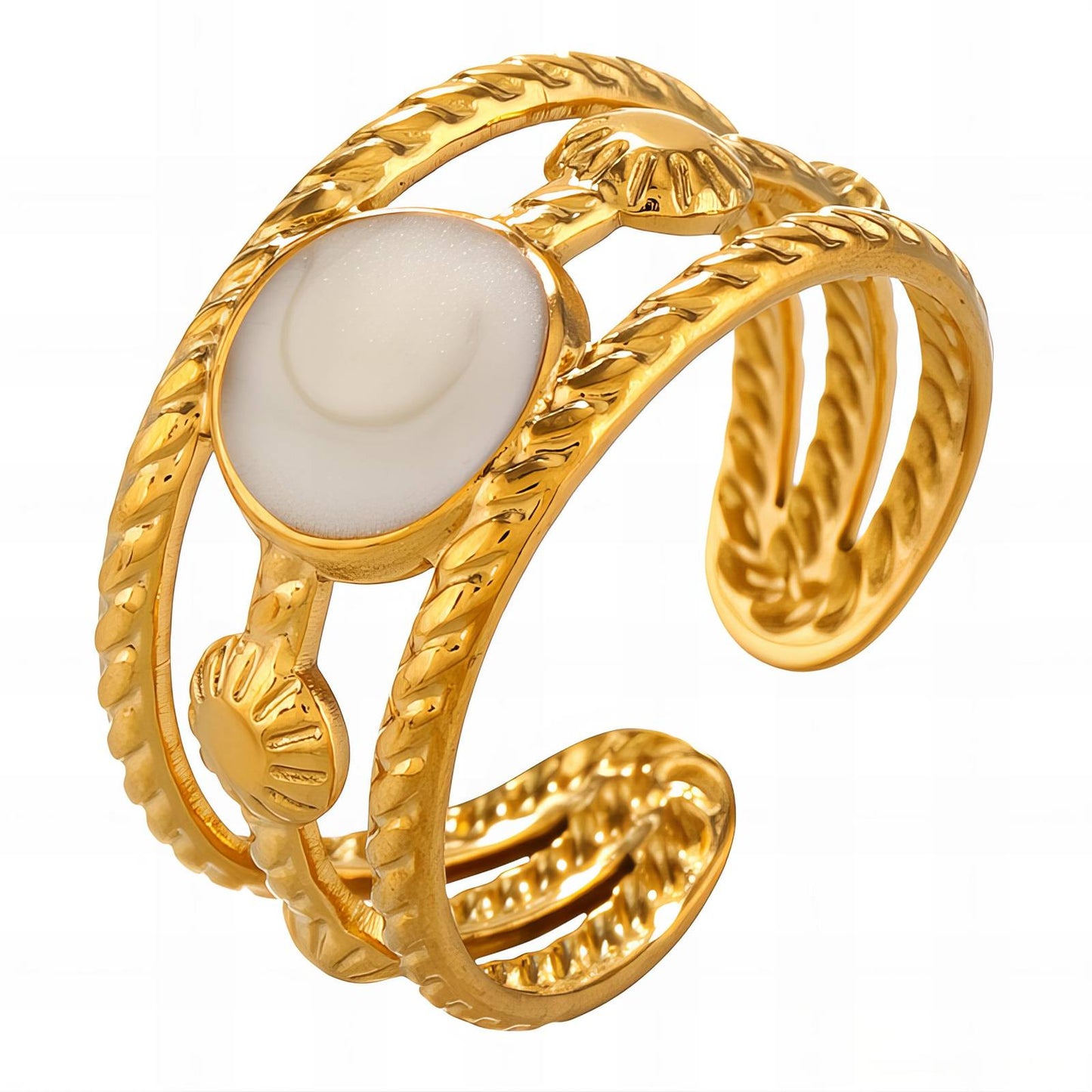 Date Night Ring 18K Gold Plated Steel