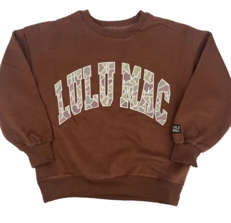 LuluMac Light Brown/Camo Sweatshirt