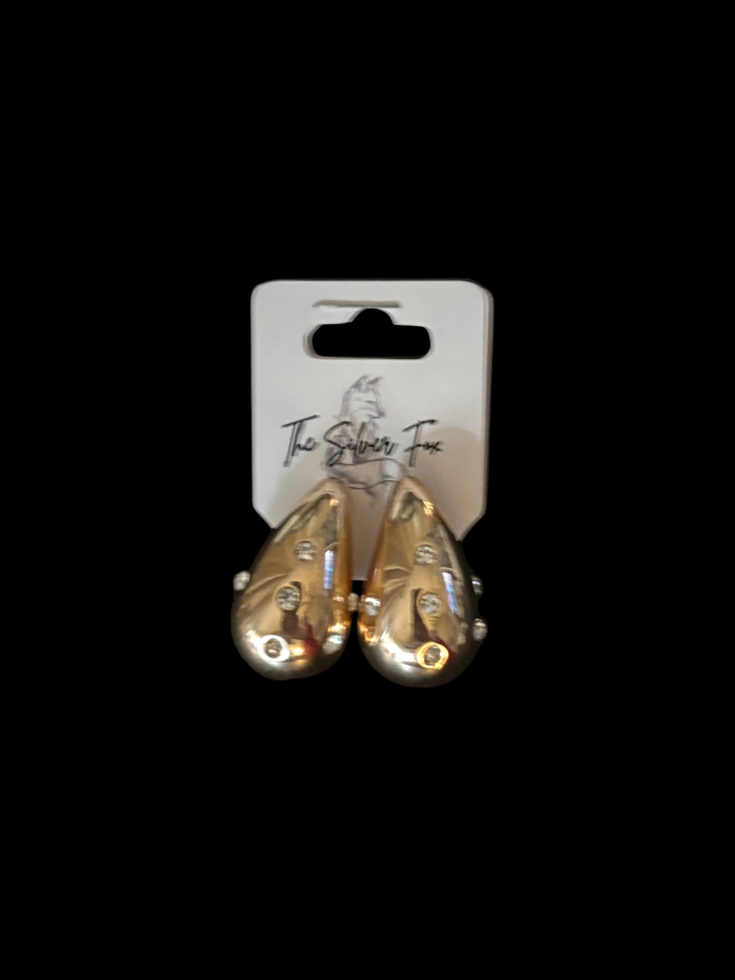 Golden Tear Drop Earrings