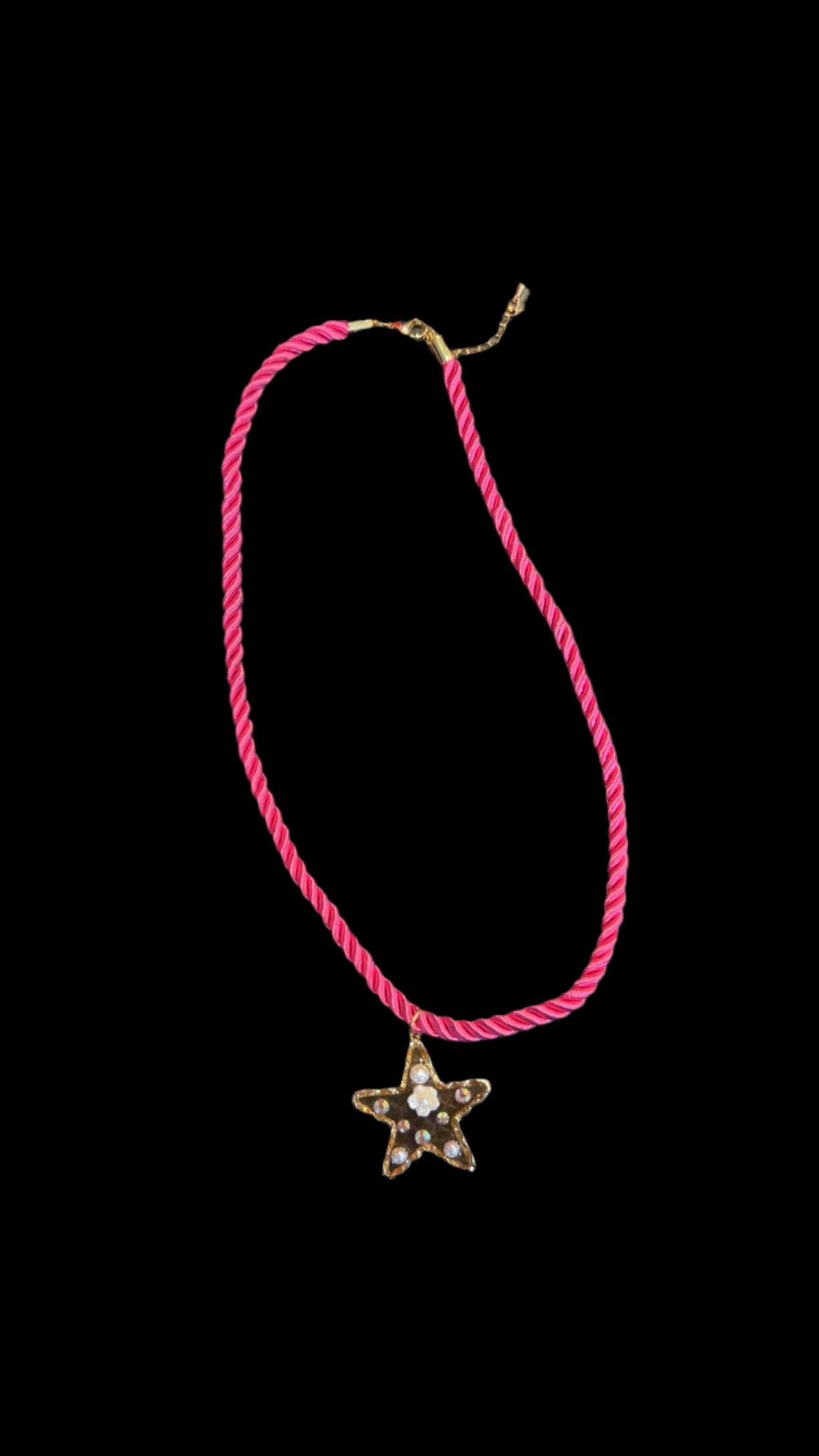 Pink Star Rope Necklace