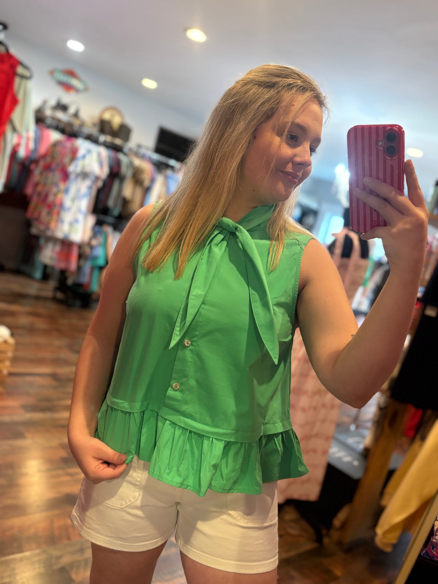 Kelly Green Blouse
