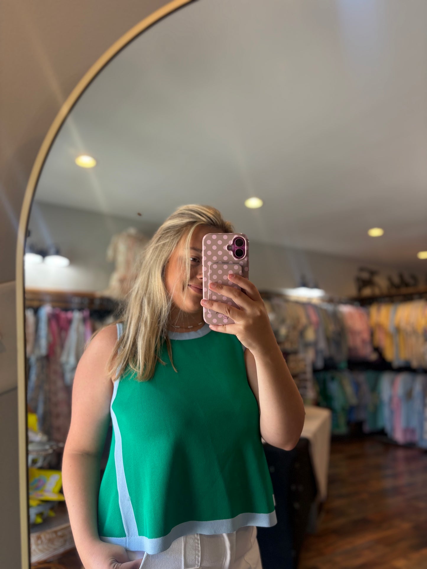 Kelly Green Statement Top