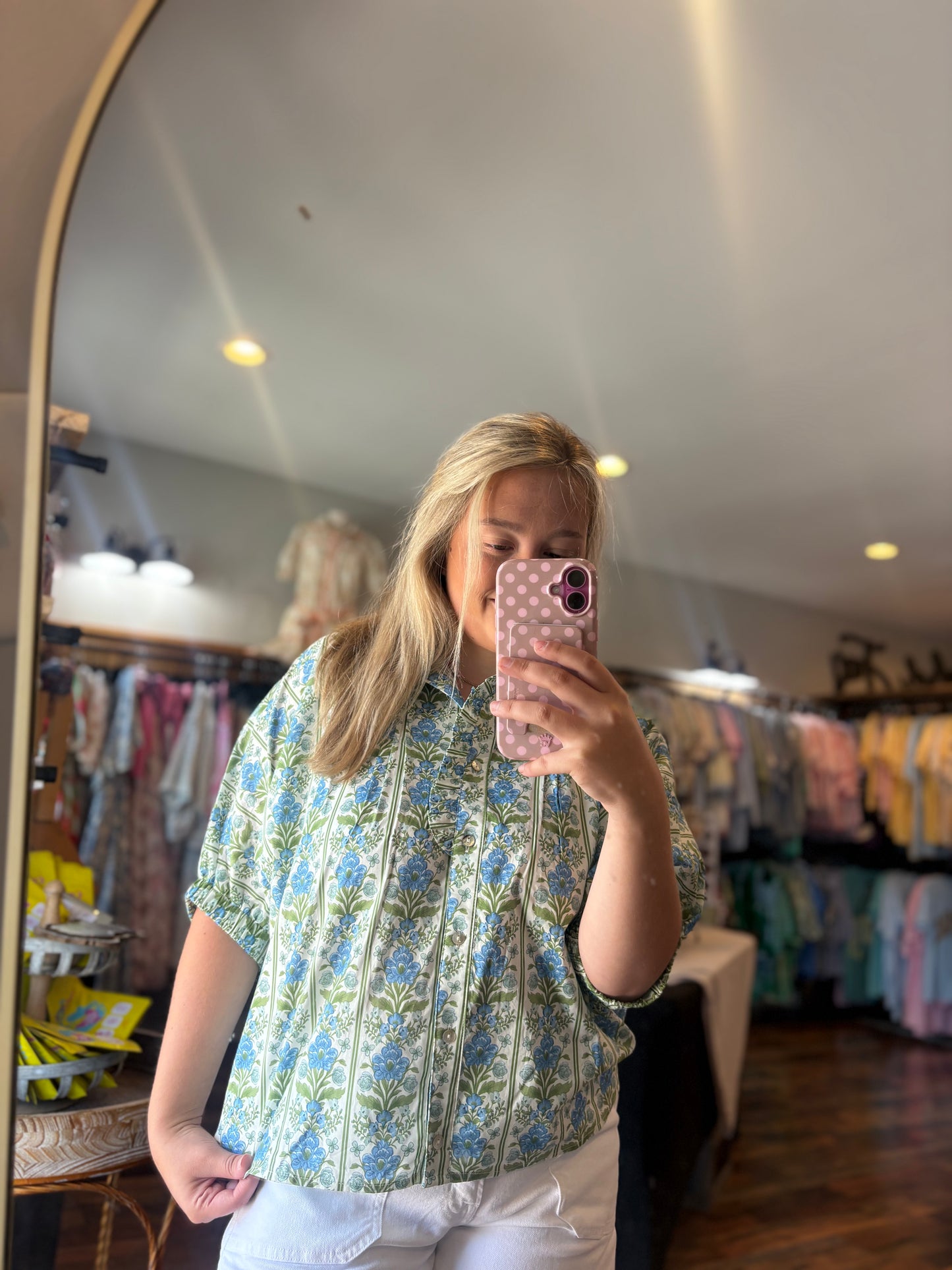 Blue Grandmillennial Blouse