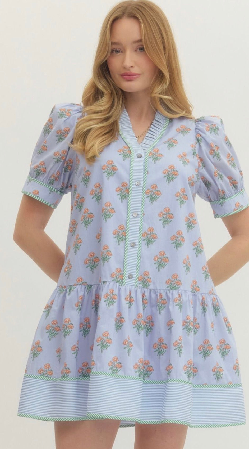 Entro blue floral dress