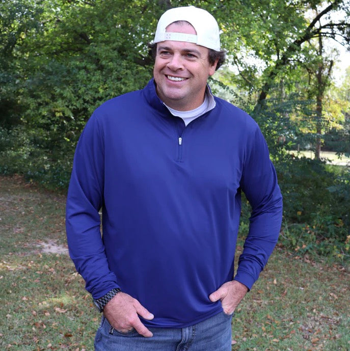Southern Limits 1/4 zip navy pullover
