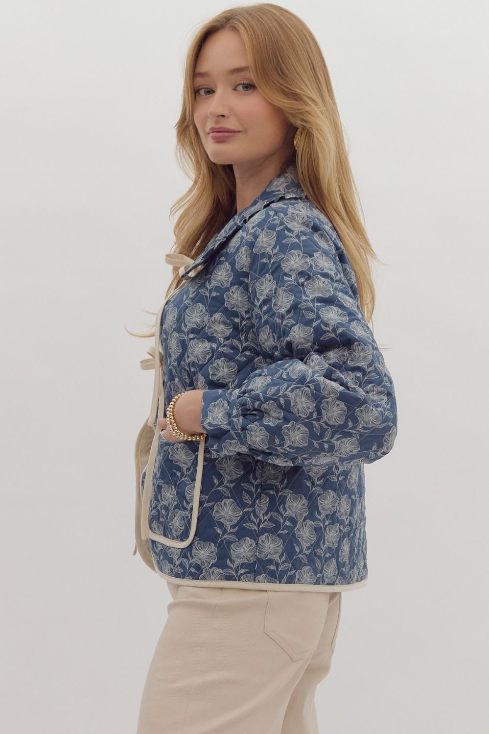 Quilted Floral Jacket