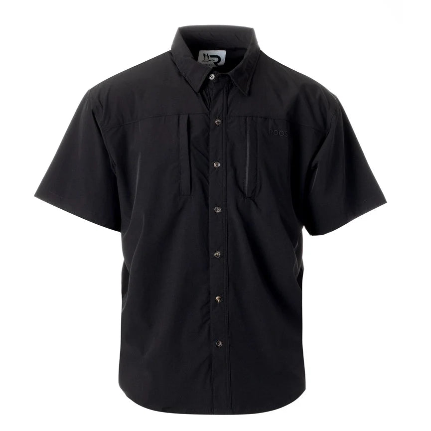 Roost black fishing tee