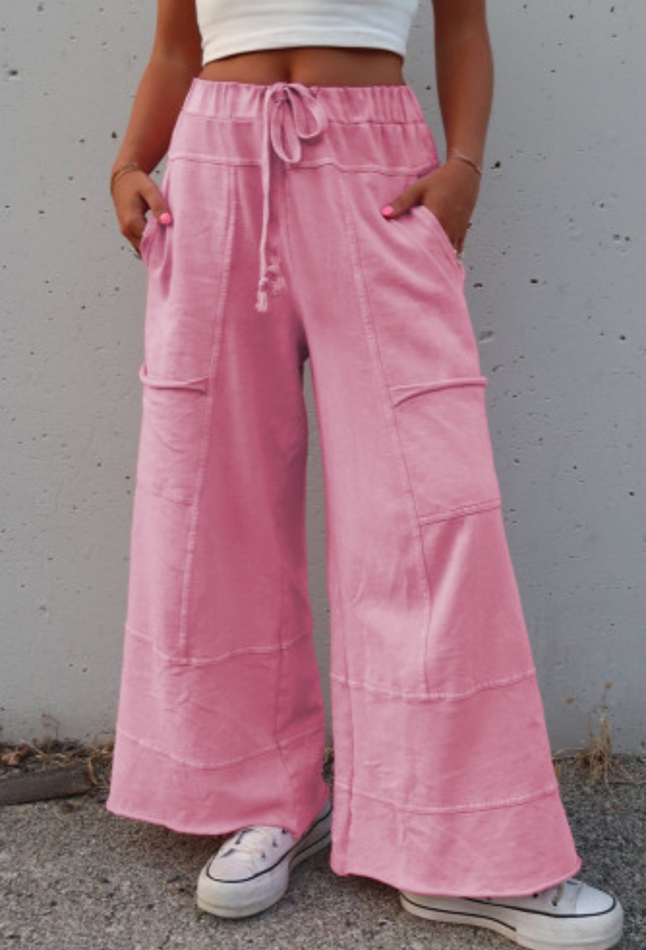 MINERAL WASH EXPOSED SEAM CARGO PANTS