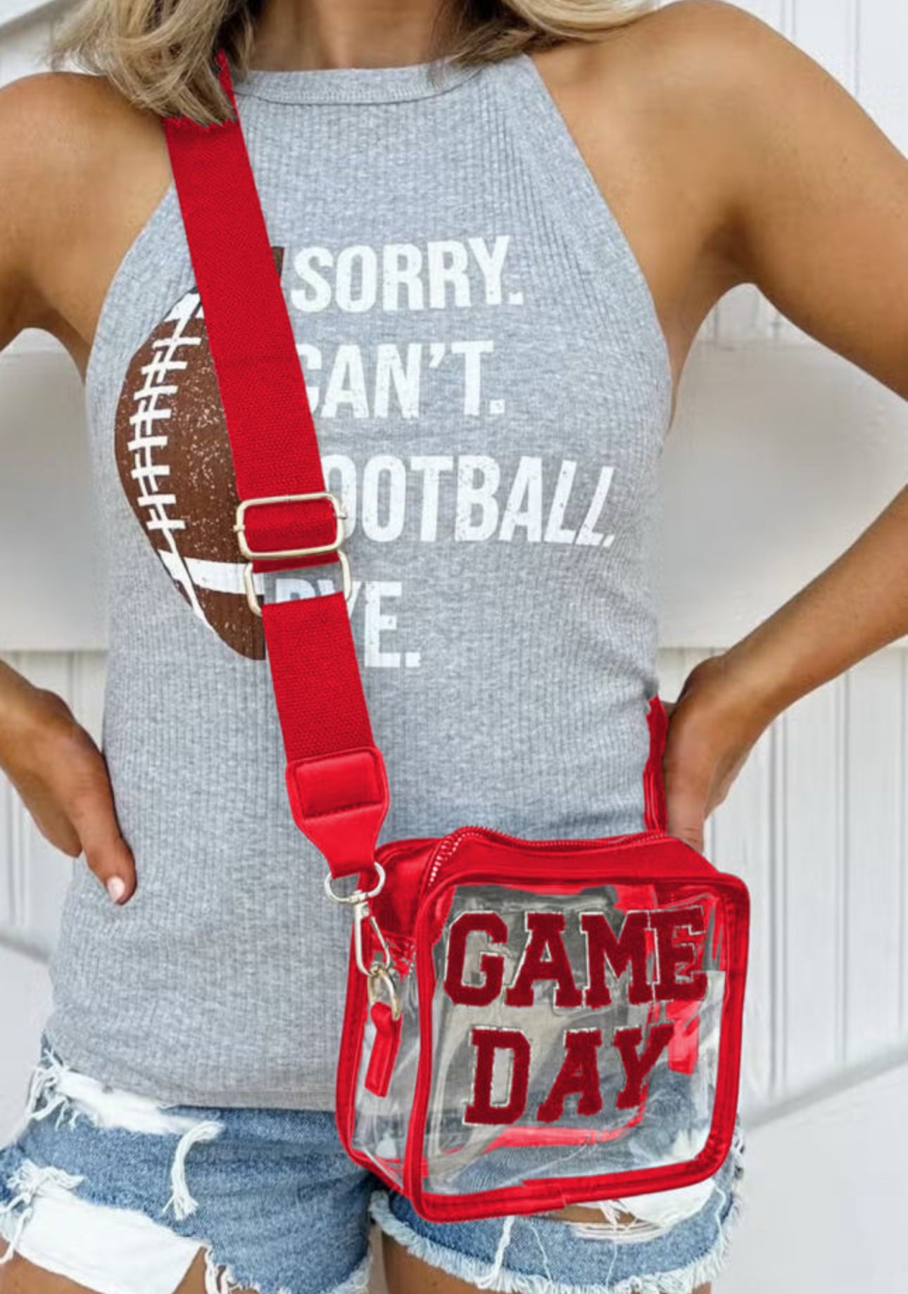Clear Game day shoulder bag