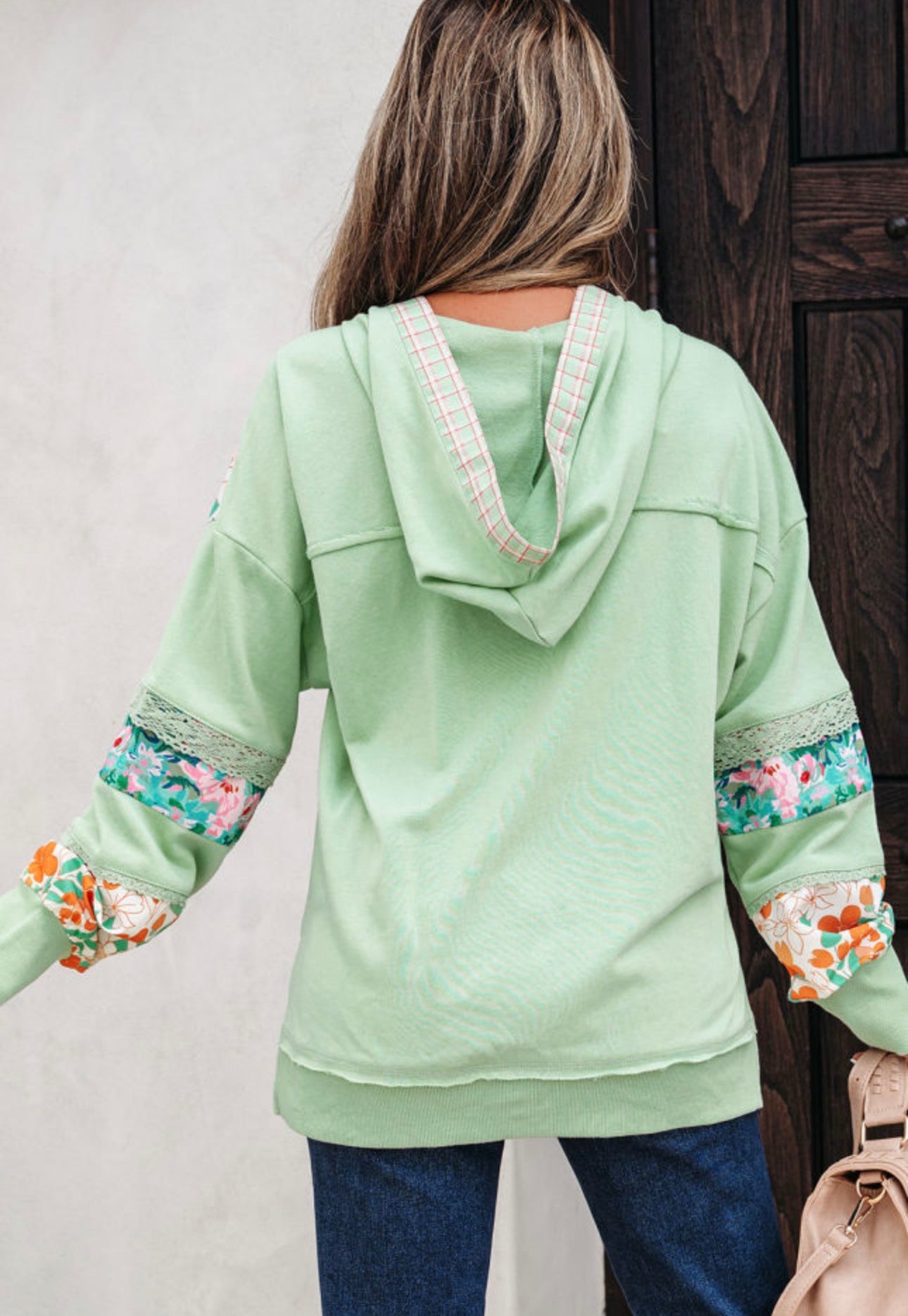 Lace Floral Patchwork Hoodie