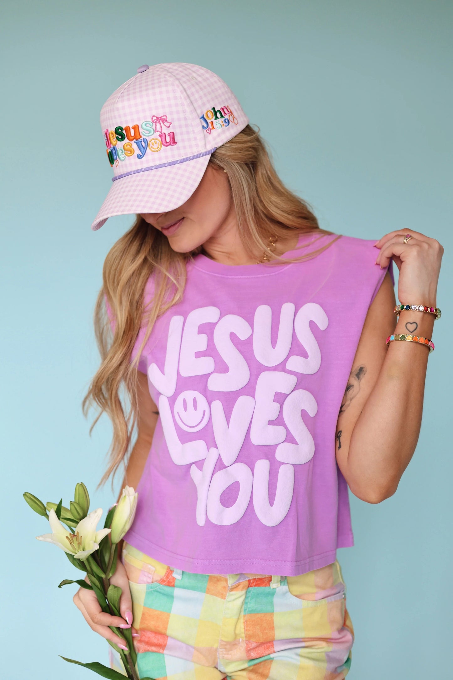 Smiley Jesus Loves You Tank