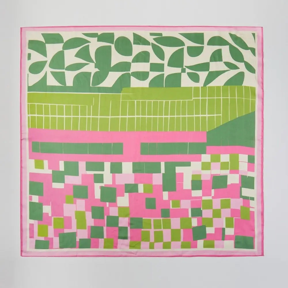 Geometric Color Block Print Bandana