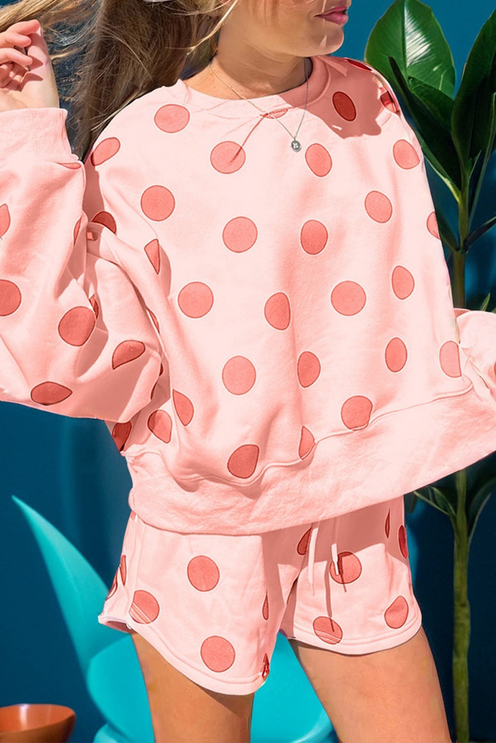 Pink Polka Dot Long Sleeve Set