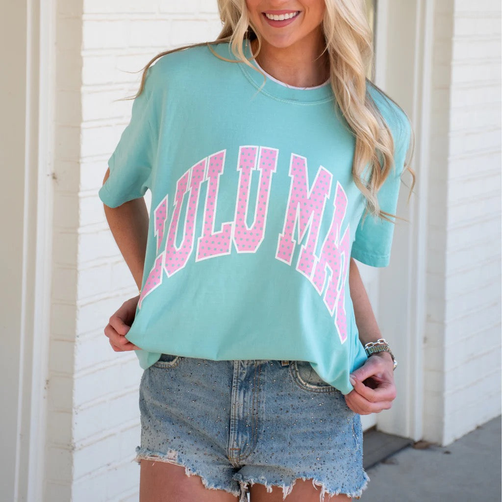 Polka Dot Chalky Mint Comfort Color Tee