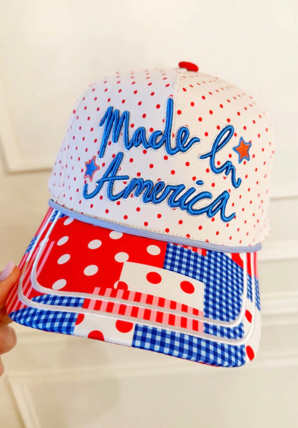 Made in America patchwork hat