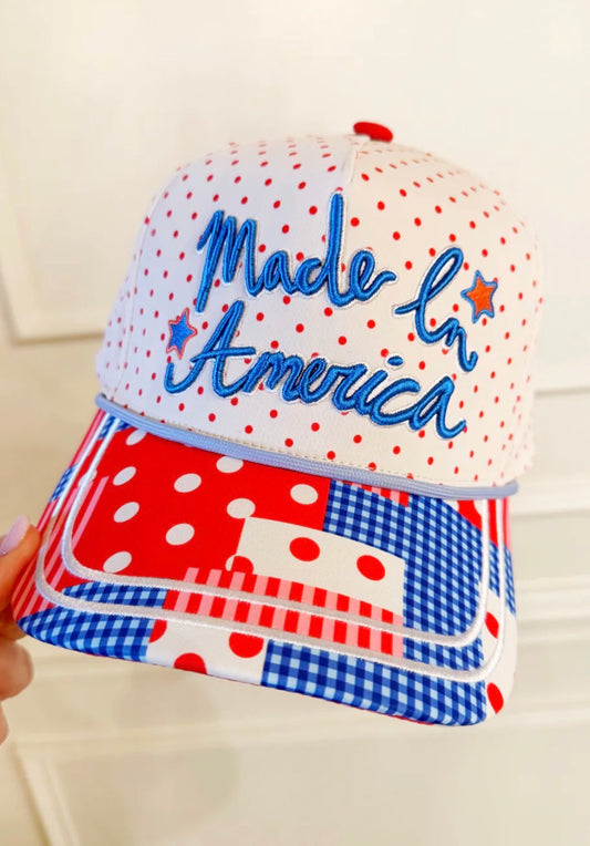 Made in America patchwork hat