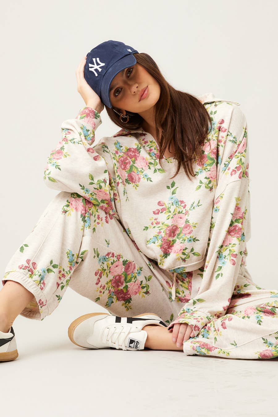 Printed Cotton Terry Jogger set