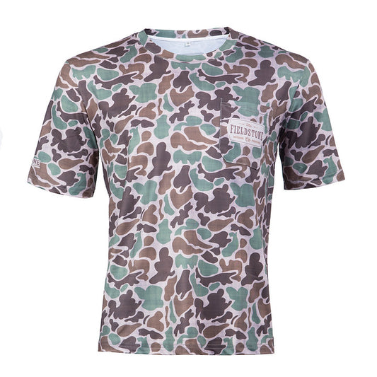 Dry Fit Pocketed Short Sleeve Camo
