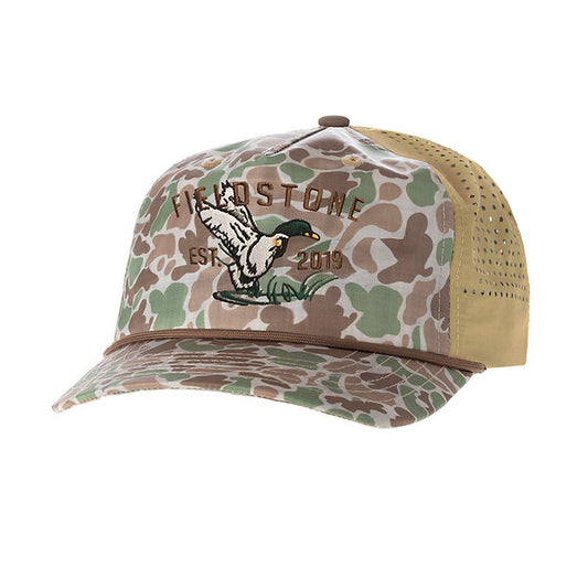 Fieldstone Performance Camo Duck Logo Hat| Camo/Tan