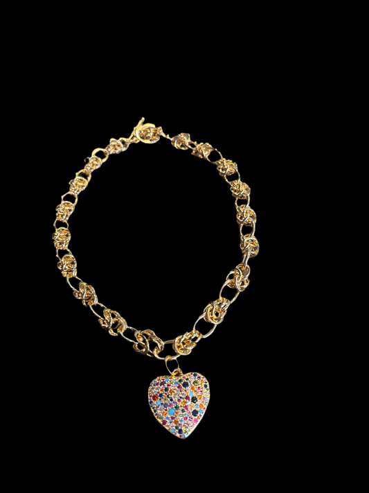 Gold Colorful Heart