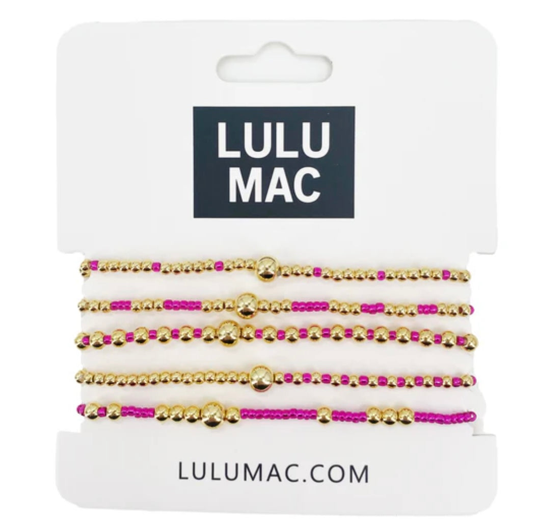 Lulu Mac Hot Pink Bracelets
