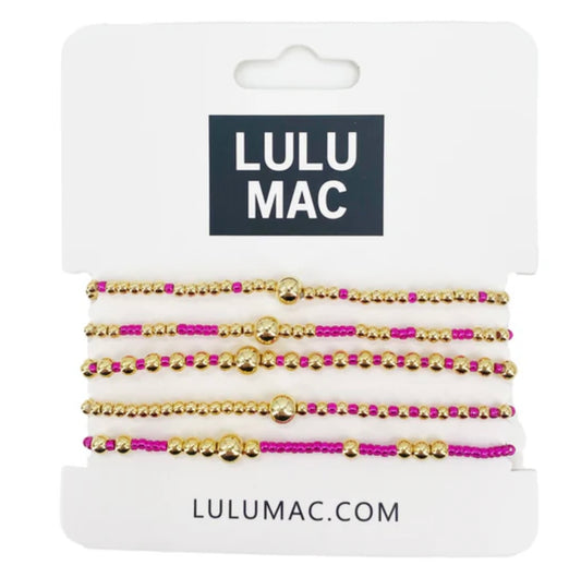 Lulu Mac Hot Pink Bracelets