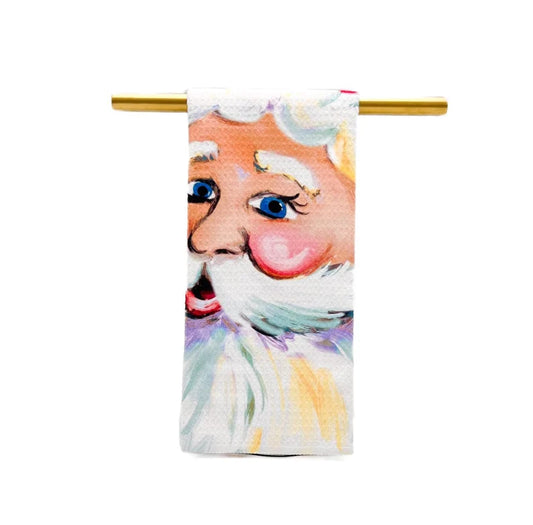 Colorful Santa Kitchen Towel