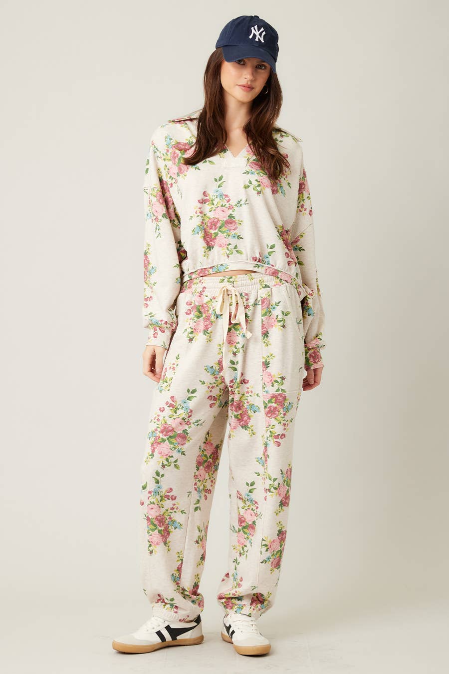 Printed Cotton Terry Jogger set