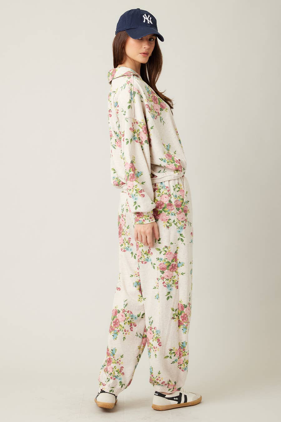 Printed Cotton Terry Jogger set