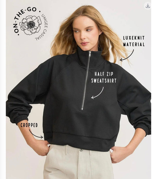 Umgee luxeknit 1/4 zip pullover