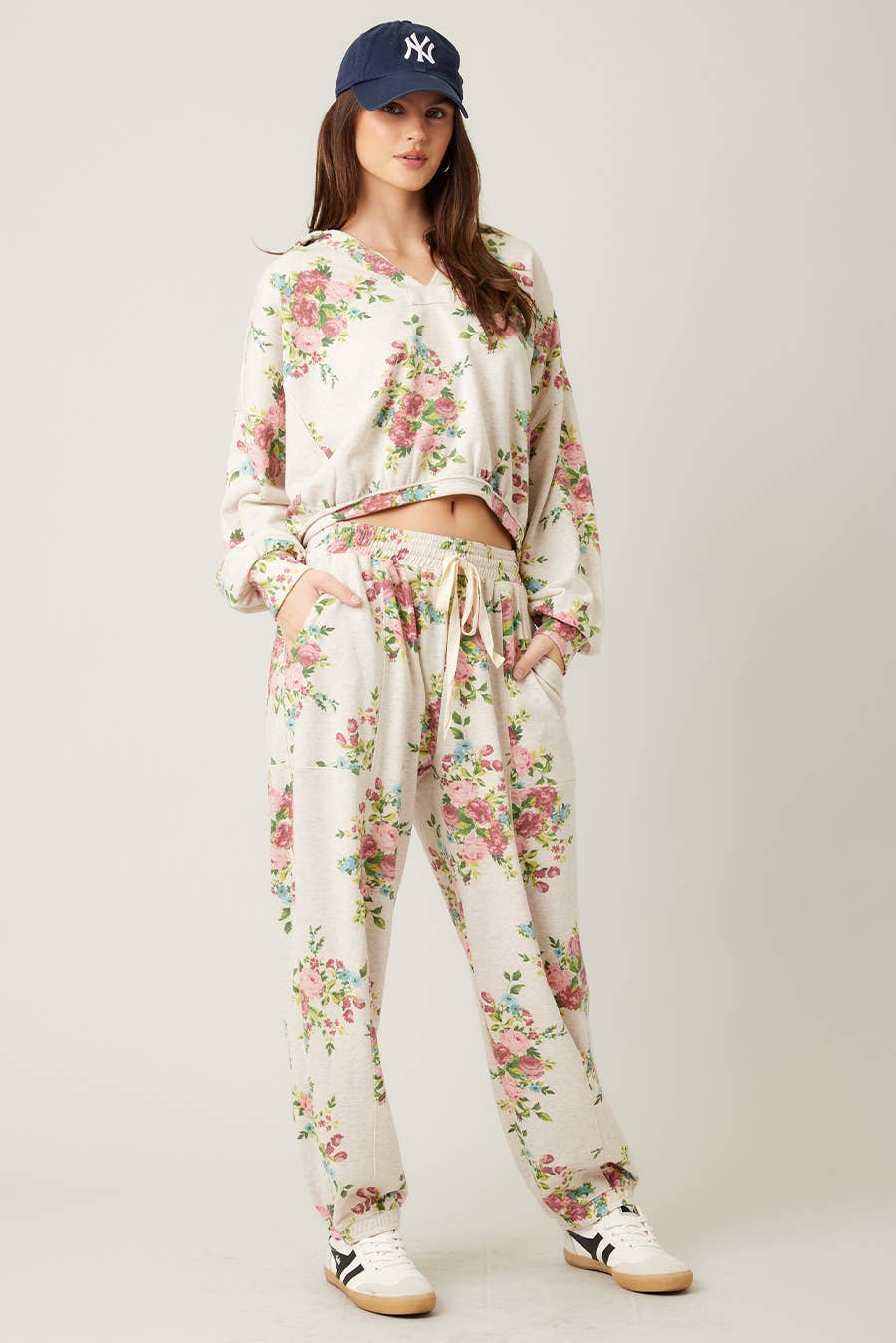 Printed Cotton Terry Jogger set