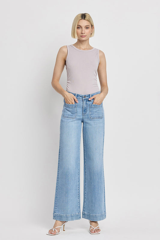 High Rise Wide Trouser Jeans