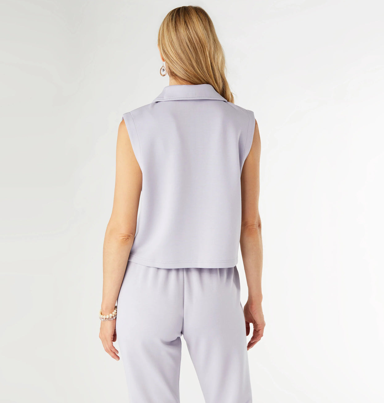 Hilarie Super Soft Tank with Zipper Top