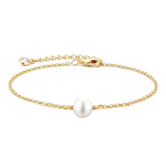 One Pearl Bracelet 18K Gold Plated Steel