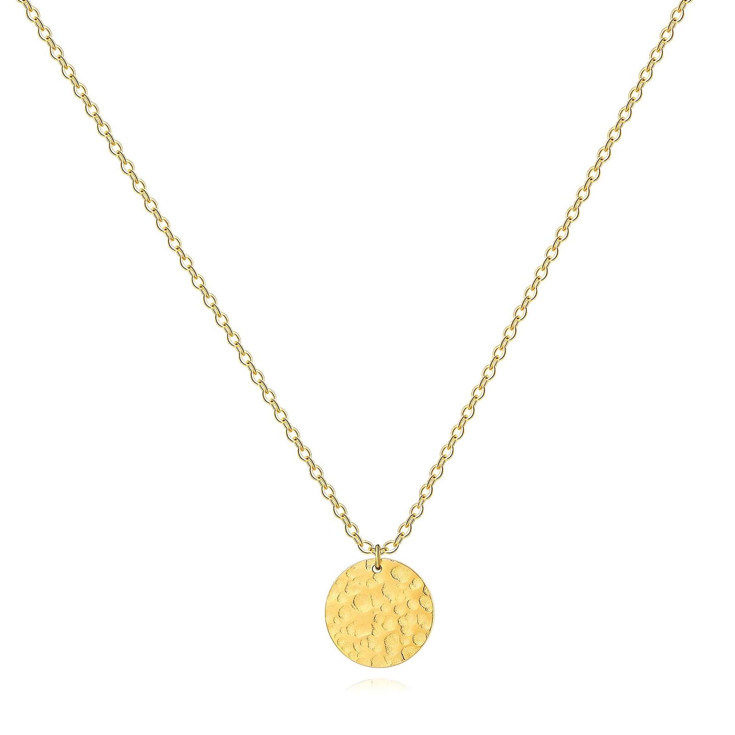 Singe Circle Necklace 18K Gold Plated Steel