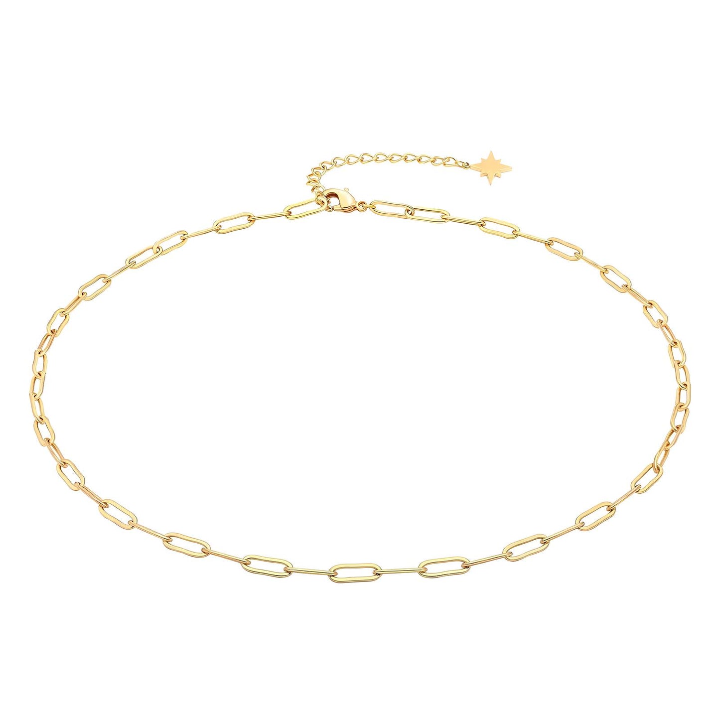 Basic Chain Necklace18K Gold Plated Steel