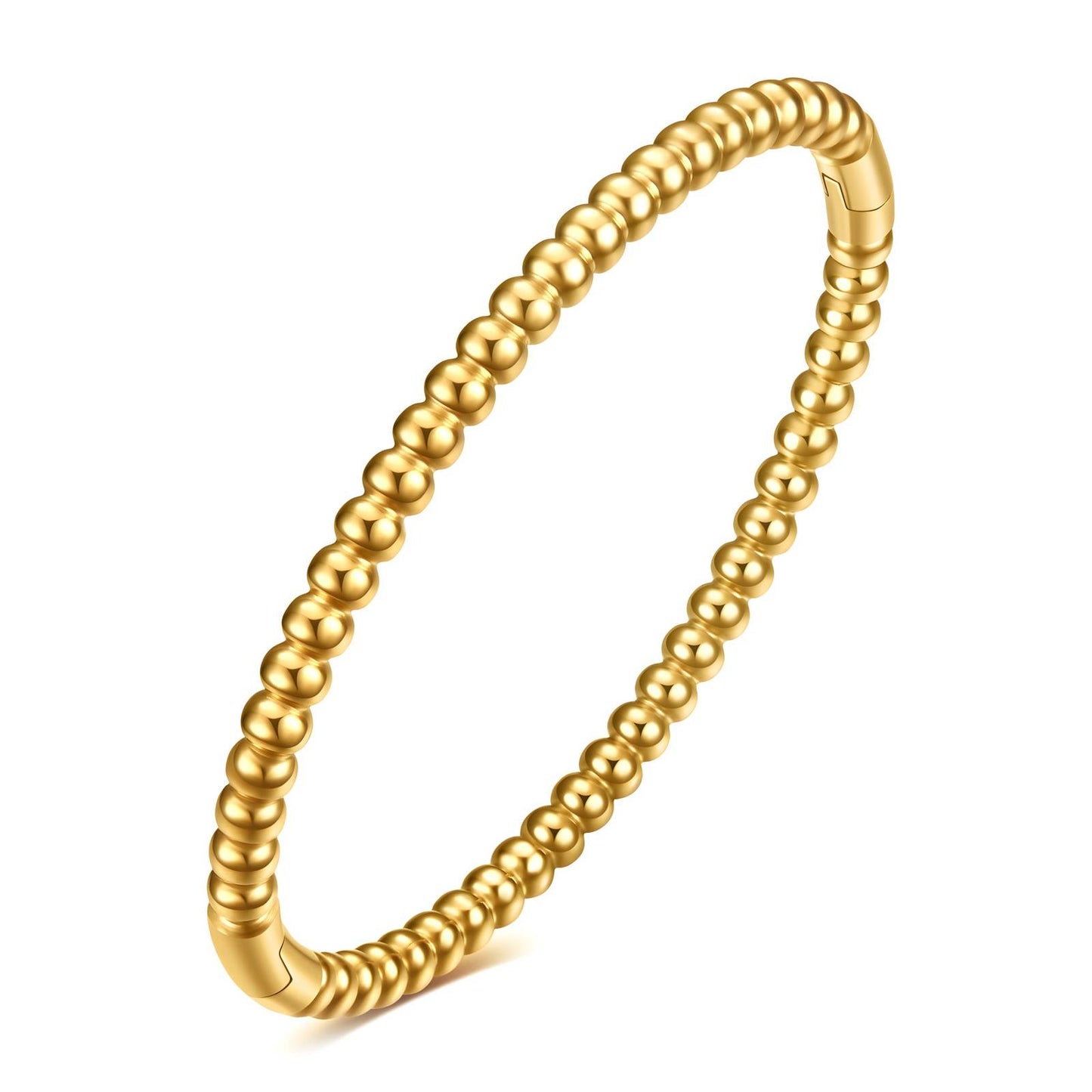 Beaded Bracelet 18K Gold Plated Steel
