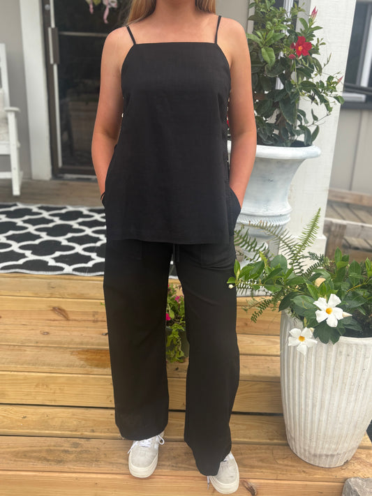Illa Illa Black Linen pants set